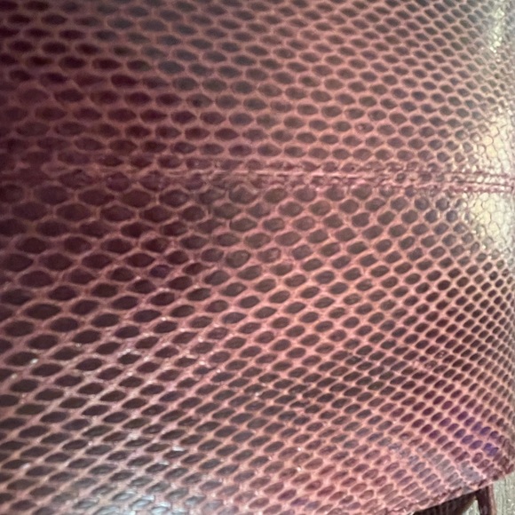 Genuine snakeskin purse, vintage, maroon - Picture 11 of 14
